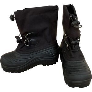 Sorel Kids Super Trooper Black Pull-On Insulated Winter Boots. Size 12 Kids.